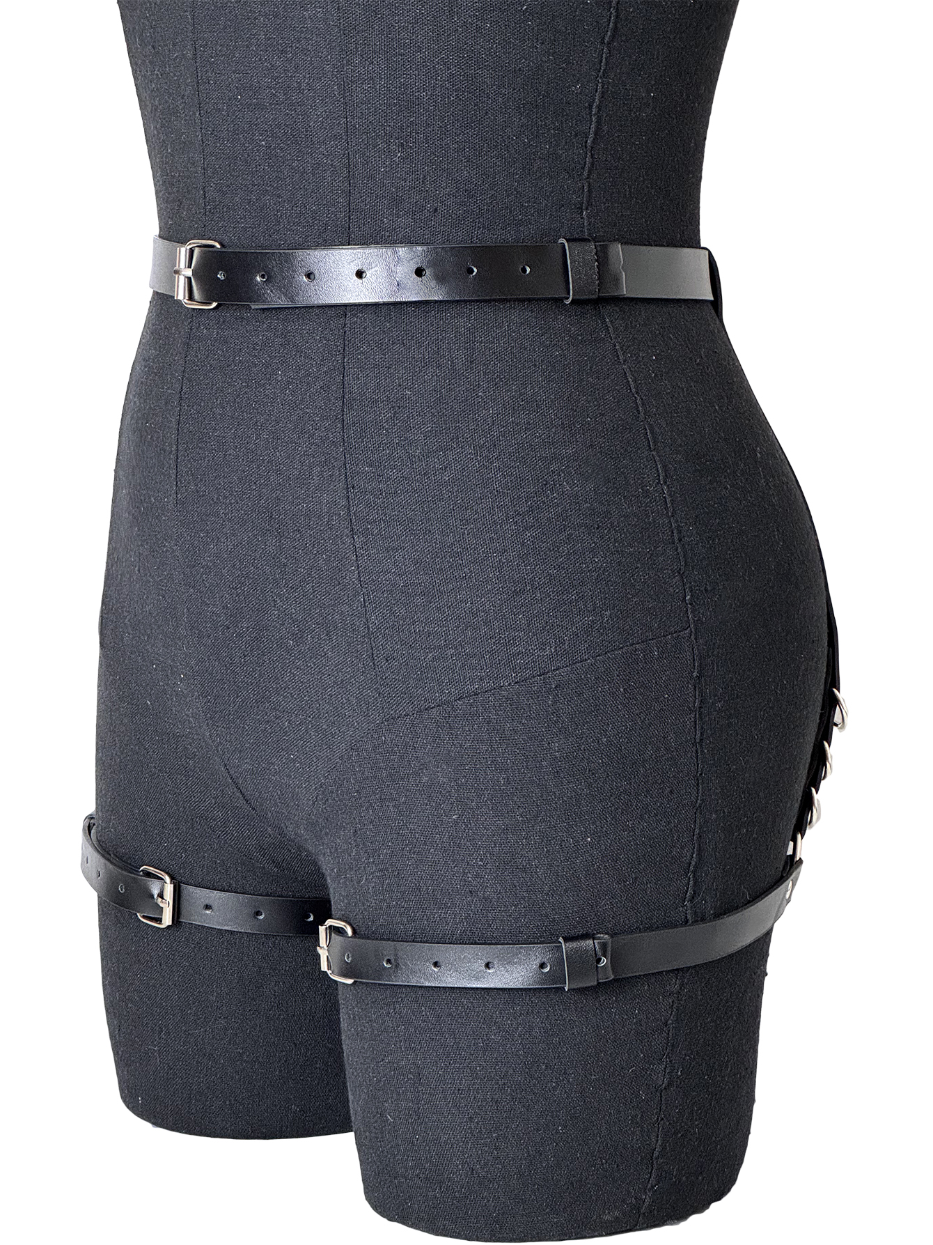Ceinture de mode pour femmes, chaîne à pampilles, harnais en cuir punk, ceinture de taille, harnais de jambe, sangles de jambe, accessoires de vêtements gothiques
