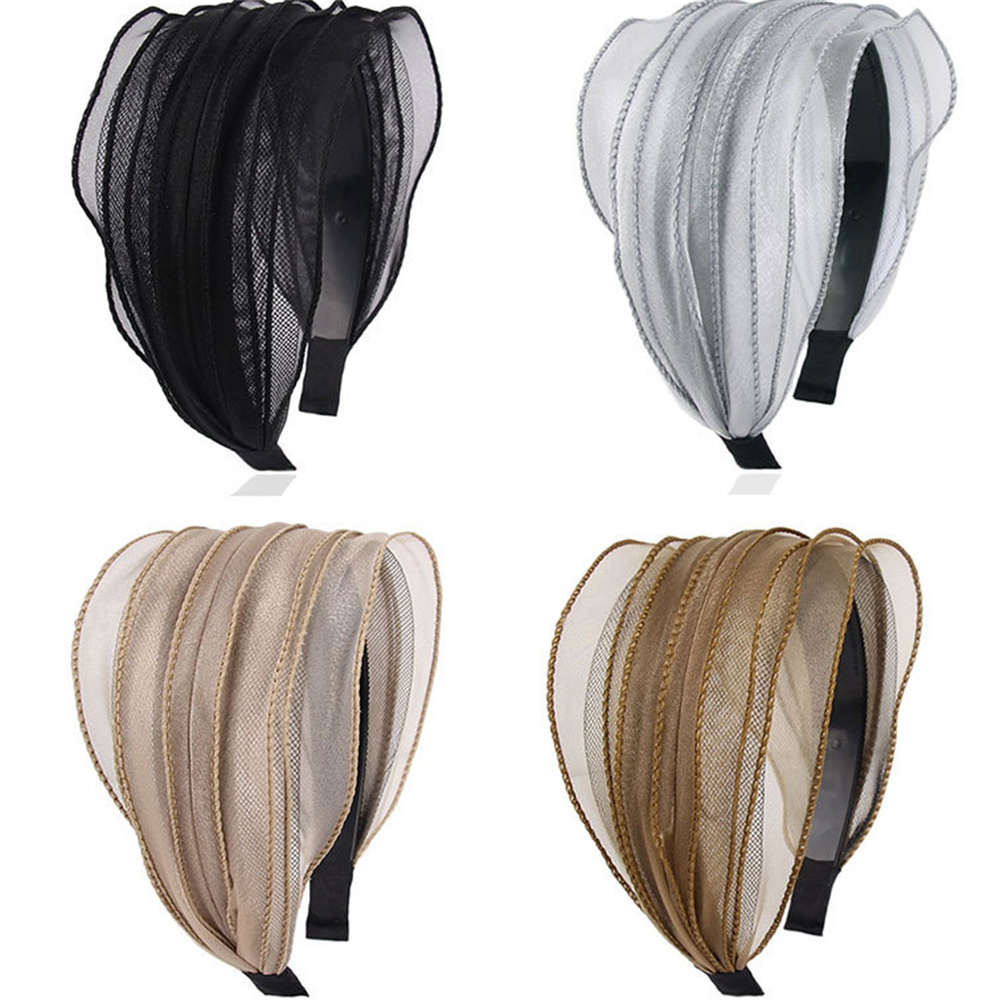 Large femmes bandeau solide dentelle Turban solide élastique bandes de cheveux accessoires de cheveux bandeau pour femmes filles coiffure livraison directe cadeau