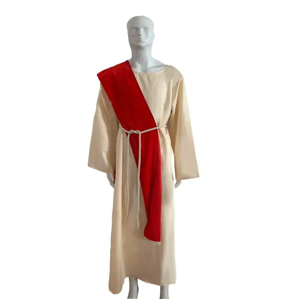 Adulte hommes prêtre romain moine jésus Christ Halloween Anicent grec Costume adulte Religion nonne Toga Robe Robe tenue catholique pour