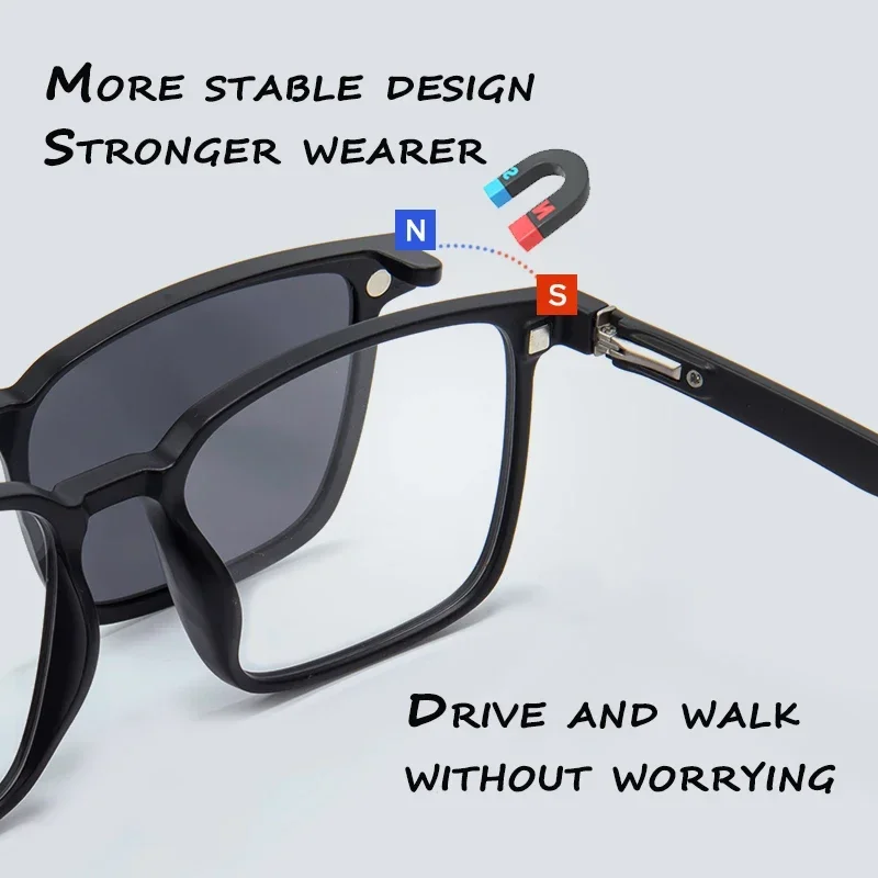VICKY dégradé hommes rabattable pince sur hommes conduite polarisées surdimensionné optique myopie lunettes magnétiques lunettes pour femmes TJ2191