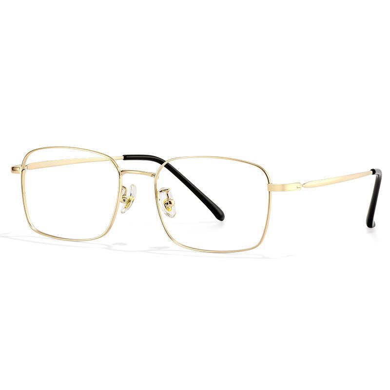 Lunettes de myopie carrées Vintage pour femmes et hommes, Anti-lumière bleue, vue de près, monture métallique de luxe, lunettes de vue