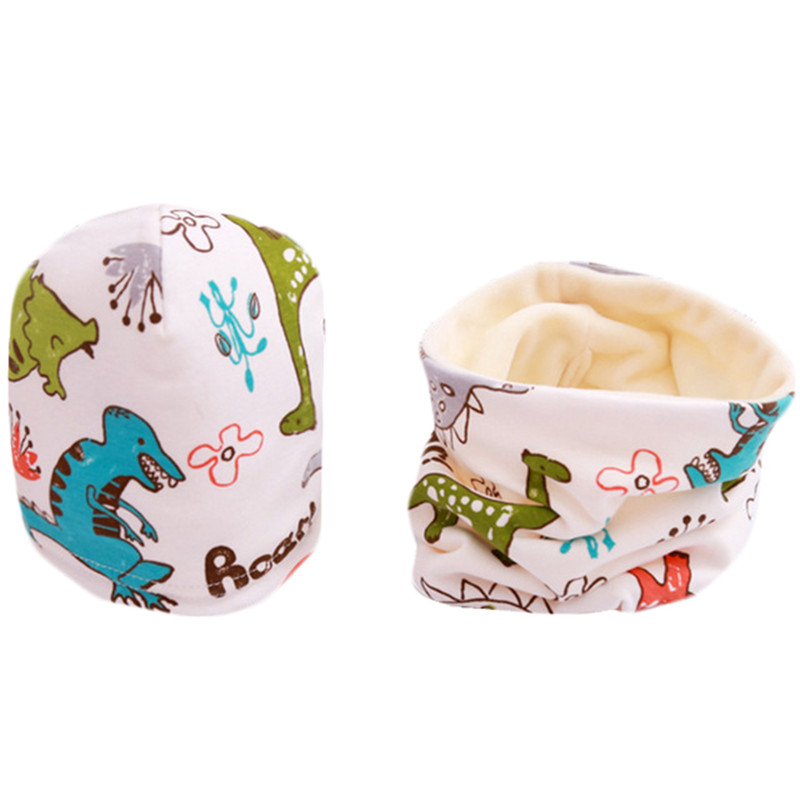 Nouveau printemps automne filles chapeau écharpe ensemble dessin animé hibou étoile cygne bébé garçon filles chapeau ensemble enfants chapeau écharpe-col coton enfants chapeau ensemble