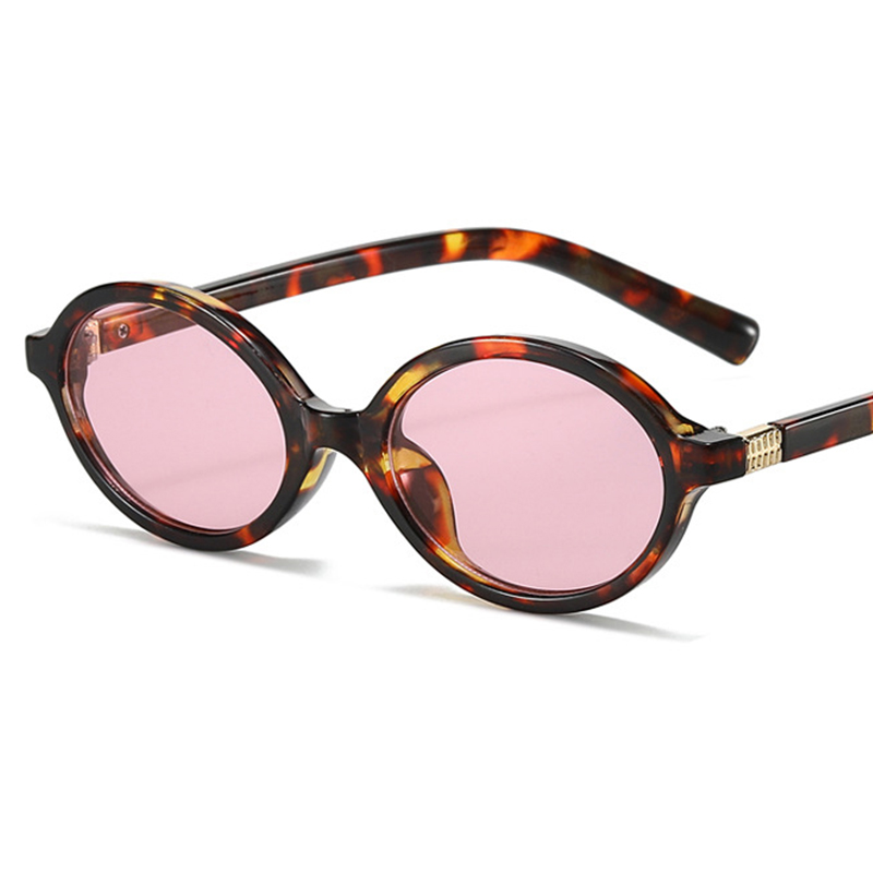 Lunettes de soleil léopard ovales unisexes, marque de créateur de luxe, lunettes de soleil à la mode, nuances rondes Glamour Mn, UV400, femmes et hommes