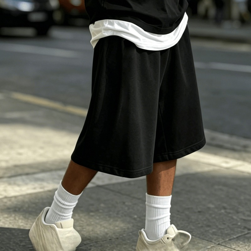 Shorts de sport décontractés pour hommes, shorts à jambes larges et droites, style streetwear tendance, nouveaux shorts de sport décontractés pour l'été