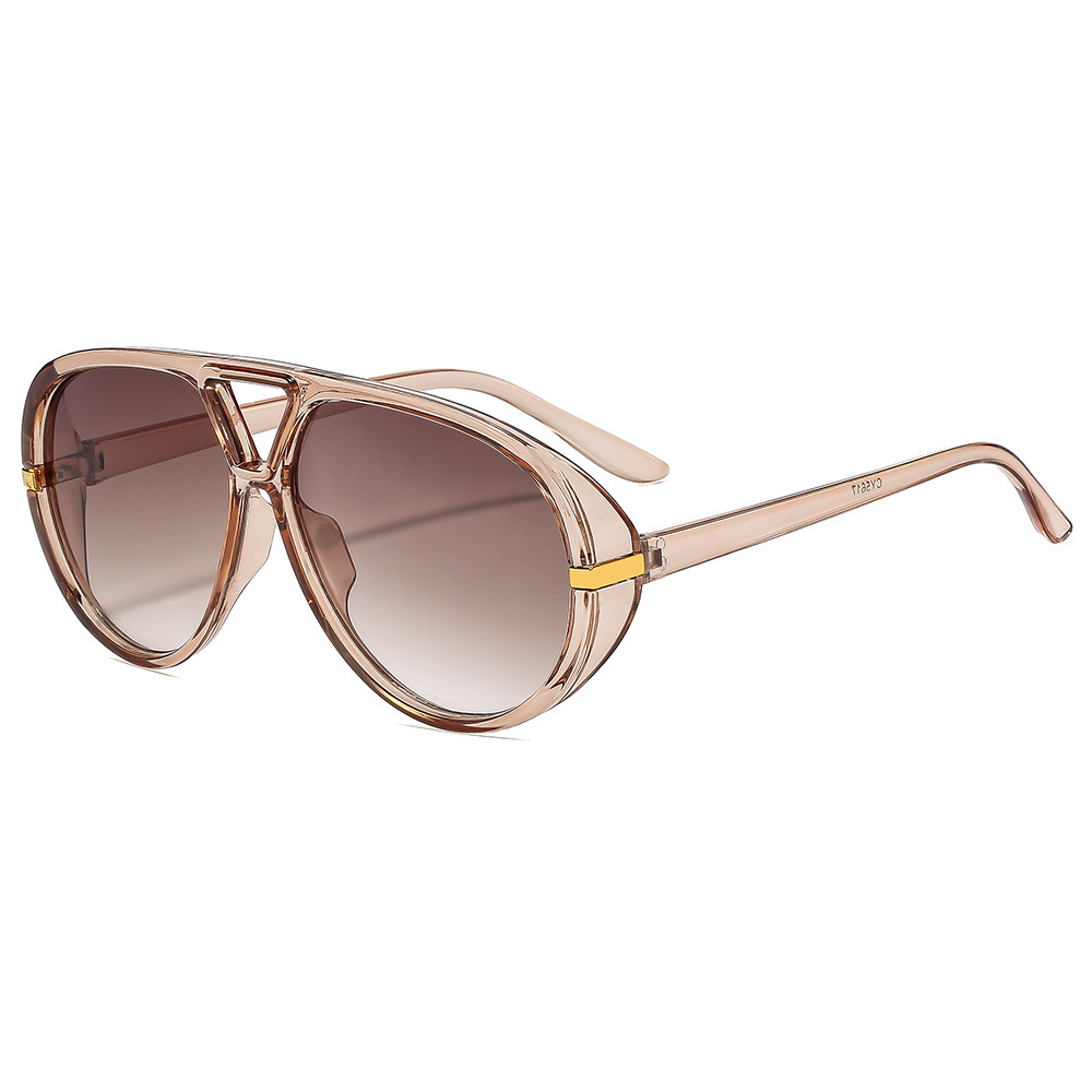 Nouvelles lunettes de soleil pilote pour hommes et femmes, monture large de luxe, pour la conduite en extérieur, style punk, protection UV400