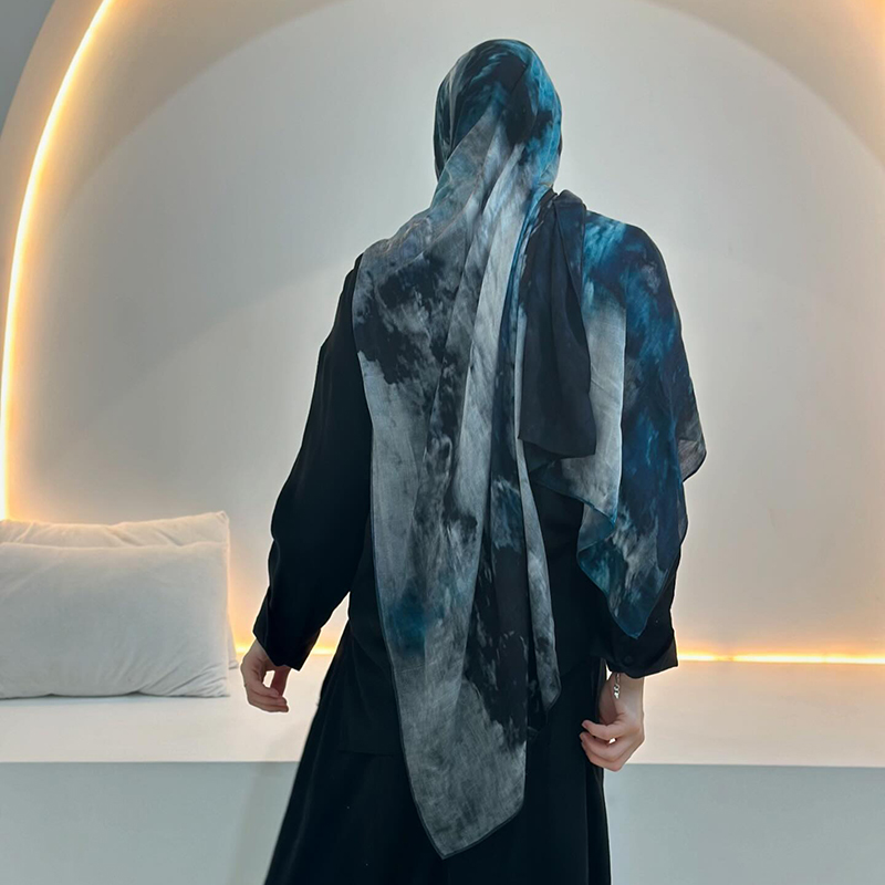 Aquarelle Modal respirant léger doux écharpe coton imprimé fleuri rayonne Viscose tissé femmes musulmanes châle Hijab foulards