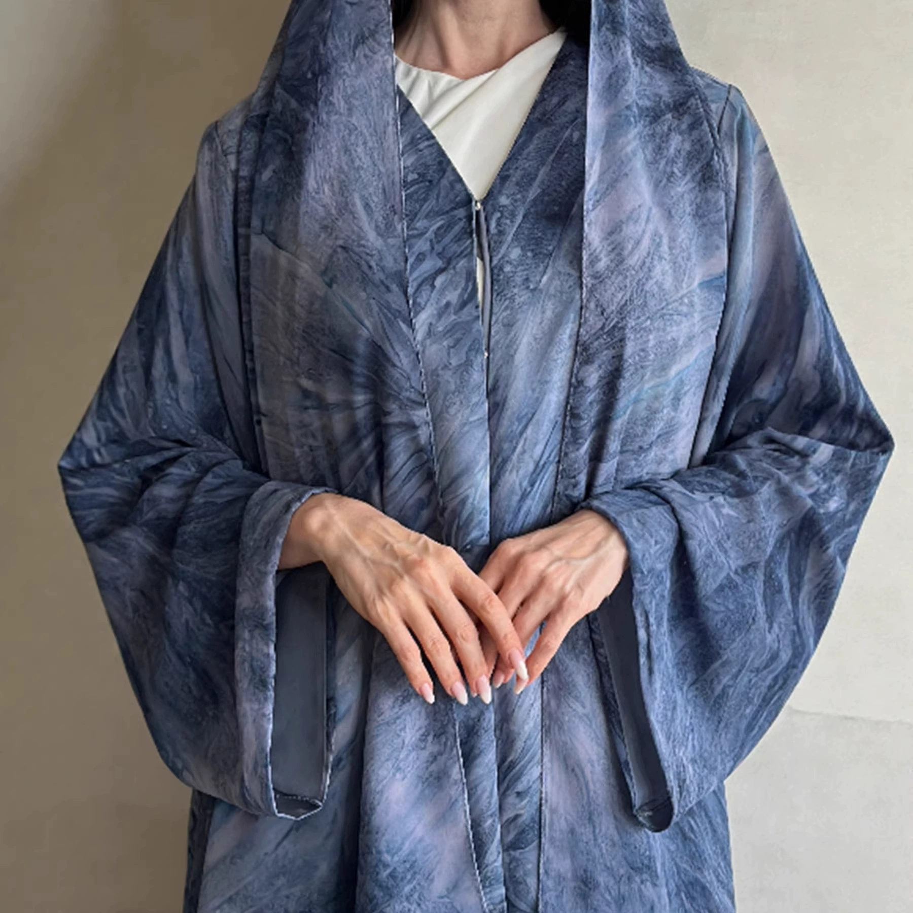 (Écharpes non incluses) Cardigan Abaya Modeste Tendance Mode Imprimé Vêtements pour Femmes Moyen-Orient Meilleures Ventes