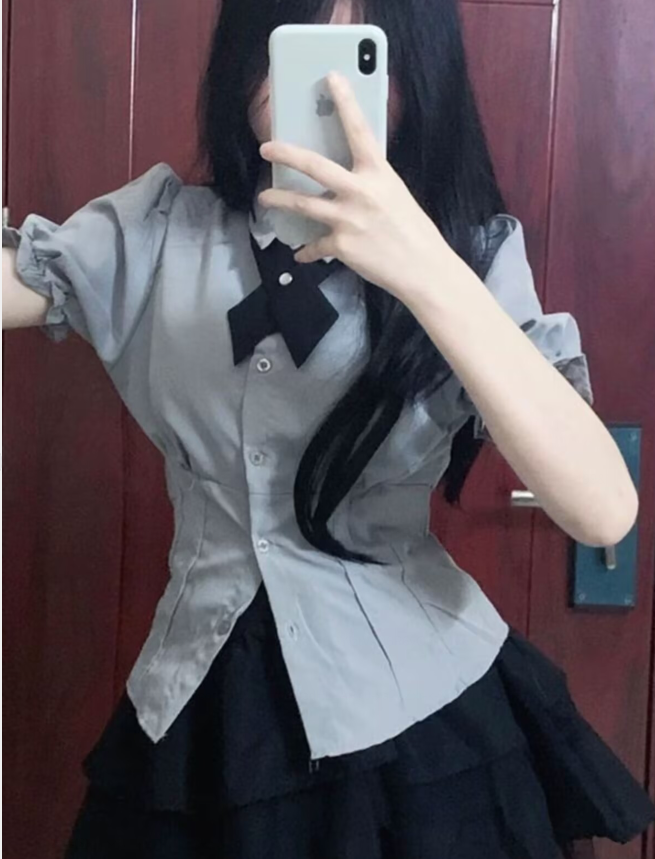 Chemisiers blancs Sexy pour femmes, mode coréenne, Chic, Harajuku, Preppy, élégant, japonais, décontracté, JK, Slim, Y2k, hauts mignons