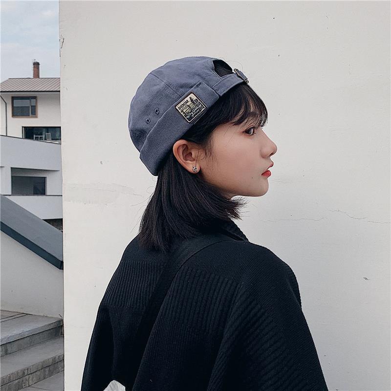 Chapeau dôme sans bords en coton doux pour hommes et femmes, couleur unie, casquette Docker réglable en Melon, unisexe, Hip Hop Street, chapeaux de propriétaire