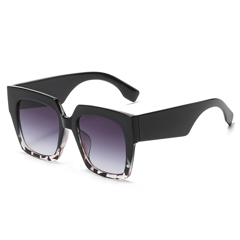 Nouvelle mode marque de luxe lunettes de soleil carrées femmes Vintage surdimensionné lunettes de soleil femme grand cadre nuances noir bleu dame Uv400
