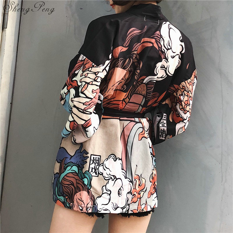 Kimono traditionnel japonais pour femmes, yukata, cosplay, pour filles, V730