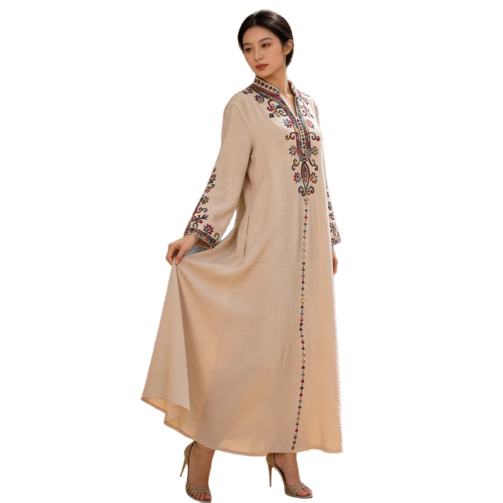 Abaya musulman pour femmes robes de soirée broderie longue Robe Eid Ramadan dubaï Abayas caftan arabe Jalabiya modeste robes maroc