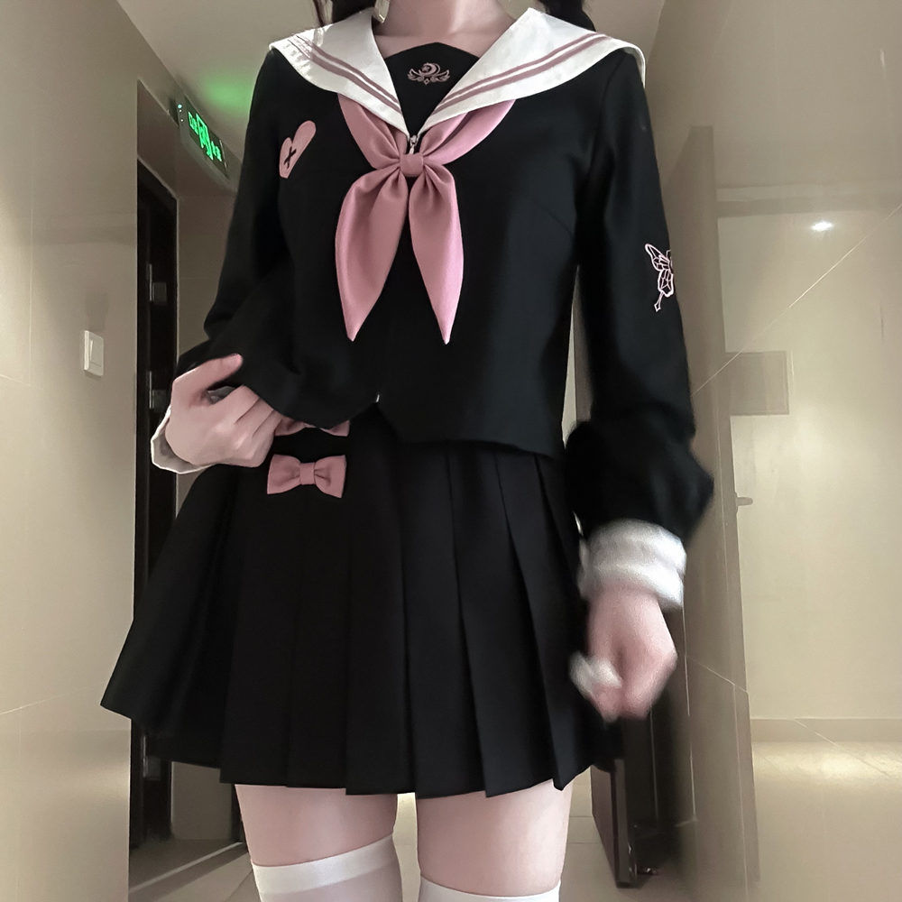 JK-Costume d'Uniforme Coréen avec Jupe Plissée, Tenue Sвde Style Collège, Tenue de Marin pour Femme, Uniforme de Cosplay Japonais