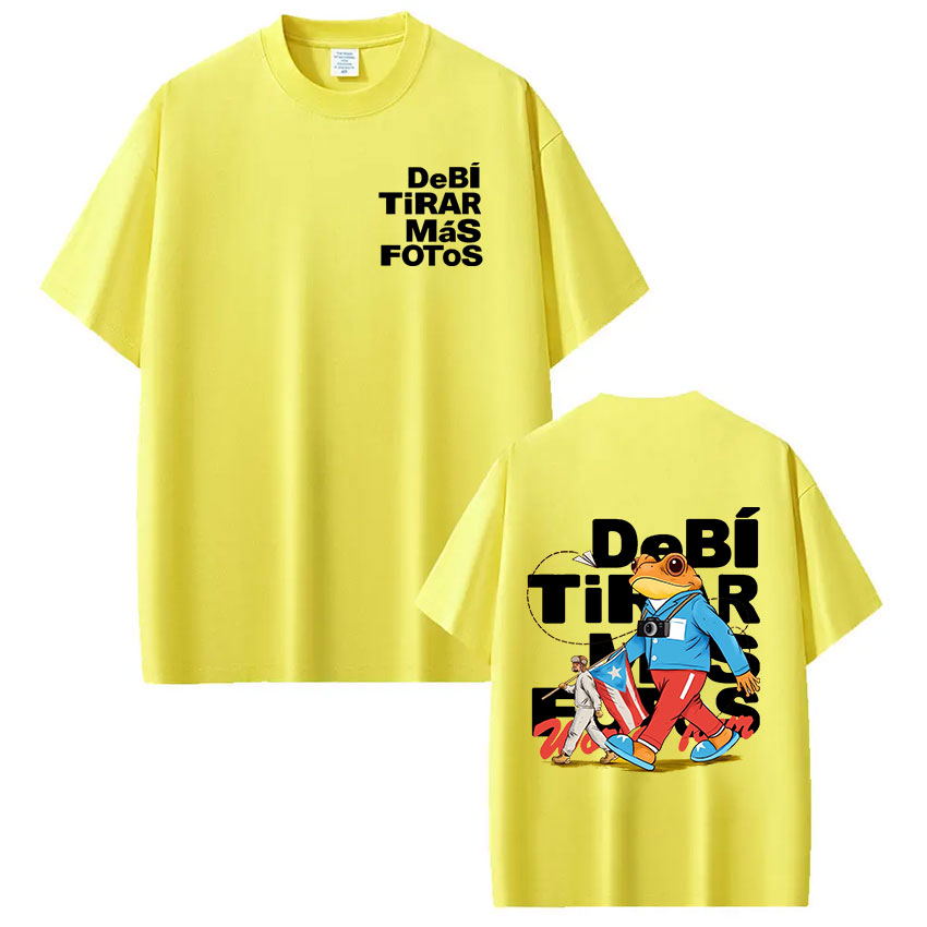 T-shirt Rapper Bad Bunny Debi Tirar Mas Fotos DTMF, vêtements pour hommes et femmes, mode Hip Hop, T-shirt à manches courtes, Streetwear