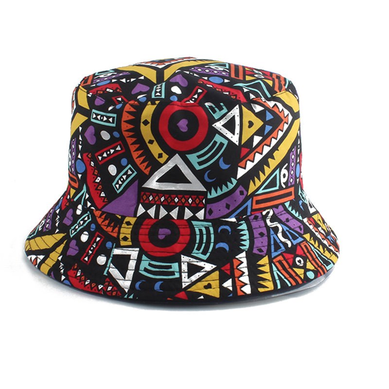 Chapeau de pêcheur pour homme et femme, casquette, accessoire rétro hip-hop, capuche réversible, vintage imprimé, Panama