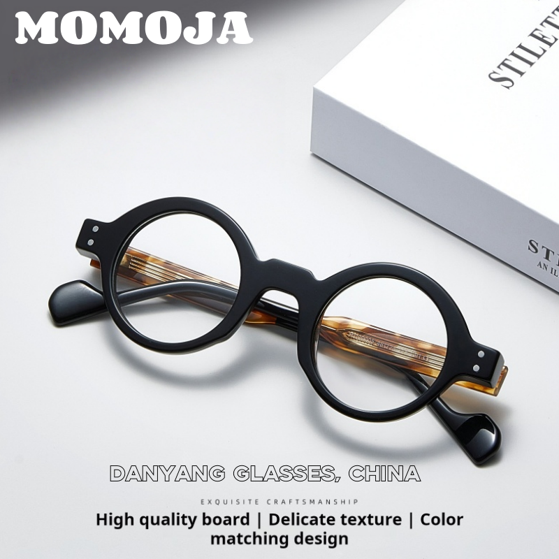 Lunettes rondes rétro montures en acétate de haute qualité faites à la main au japon lunettes de Prescription optiques élégantes pour hommes femmes PZ-90265