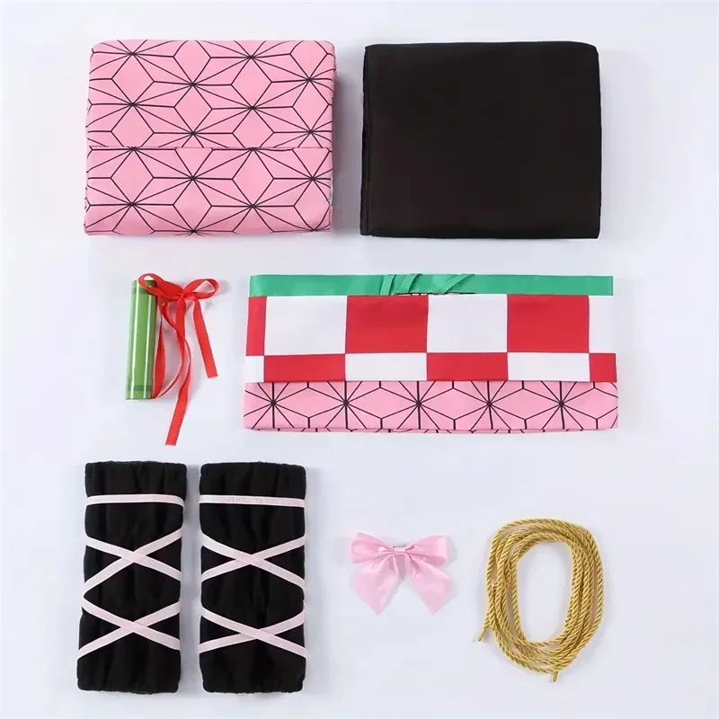 Costume de cosplay Anime Nezuko, Kimono Kamado Nezuko, perruque, vêtements uniformes Kimono pour femmes et filles