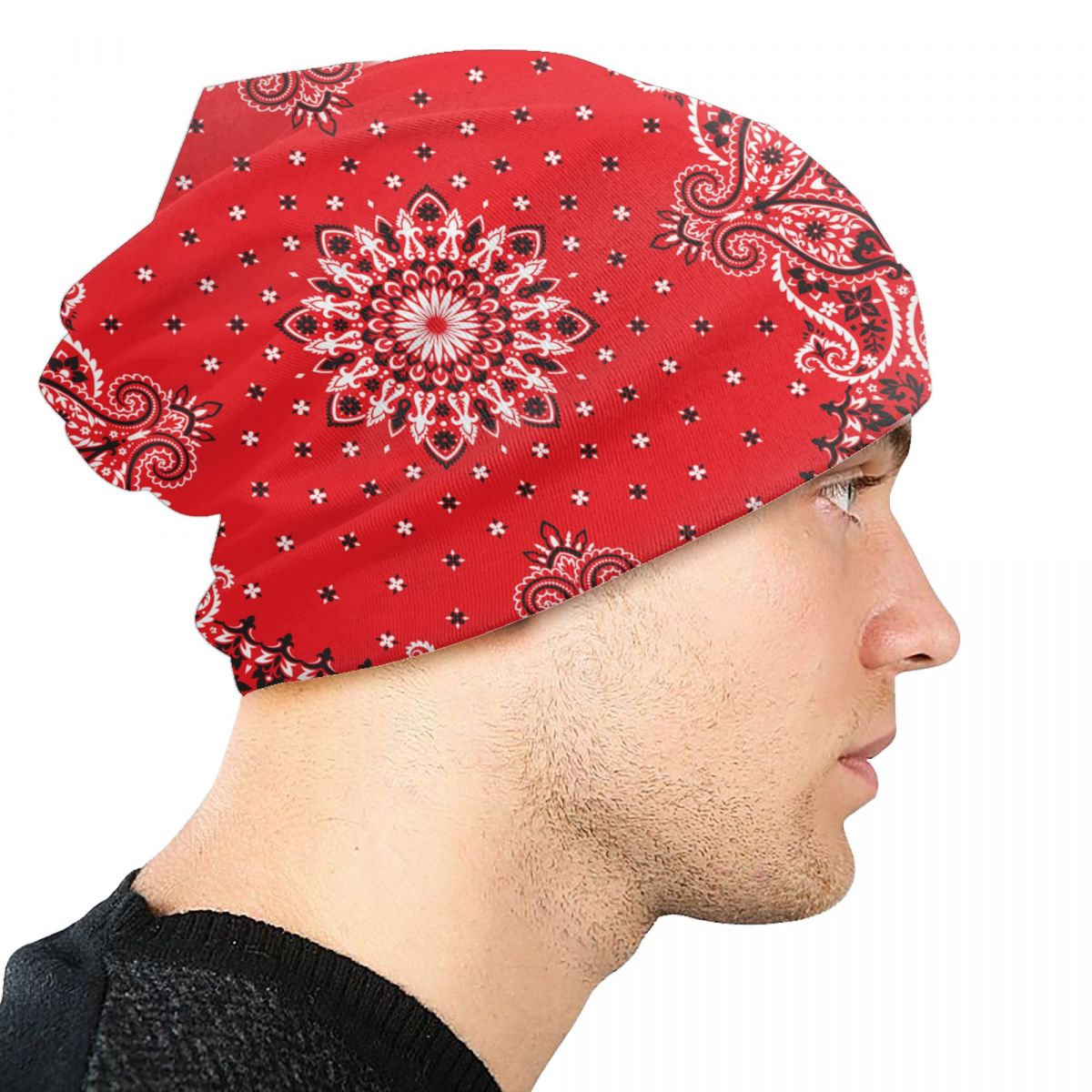 Bandana cachemire de style bohème ethnique personnalisé pour adultes, bonnets Skullies, casquettes Streetwear, chapeau chaud ogo, chapeaux unisexes, hiver
