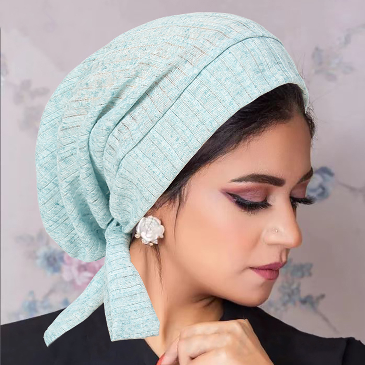 Nouveau Bonnet Pré-Noué pour Femmes Musulmanes, Hijab, Turban Plissé à Volants, Bonnet Chimio, Bonnet pour Perte de Cheveux, Coiffe Islamique, Turbante Mujer