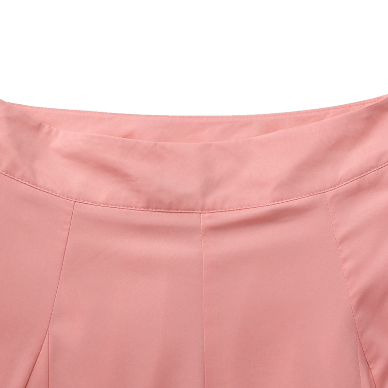 Pantalon Palazzo Plissé Élégant Taille Haute pour Femme, Coupe Ample Évasée, Couleurs Unies, Long, Idéal pour le Bureau et le Travail, Jambe Large