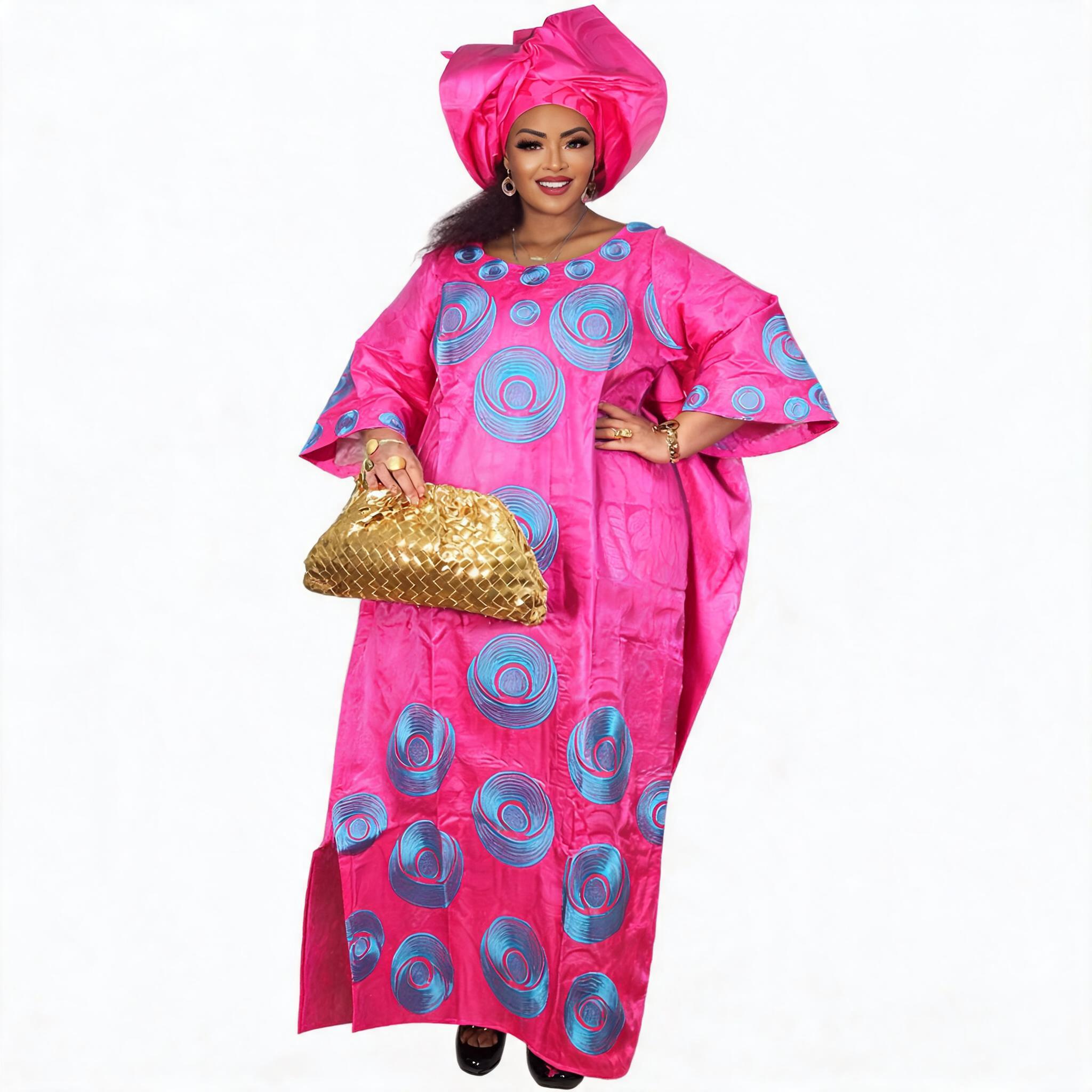 Robe africaine pour femmes, abaya brodée, grande taille, élégante, pour fêtes et cérémonies