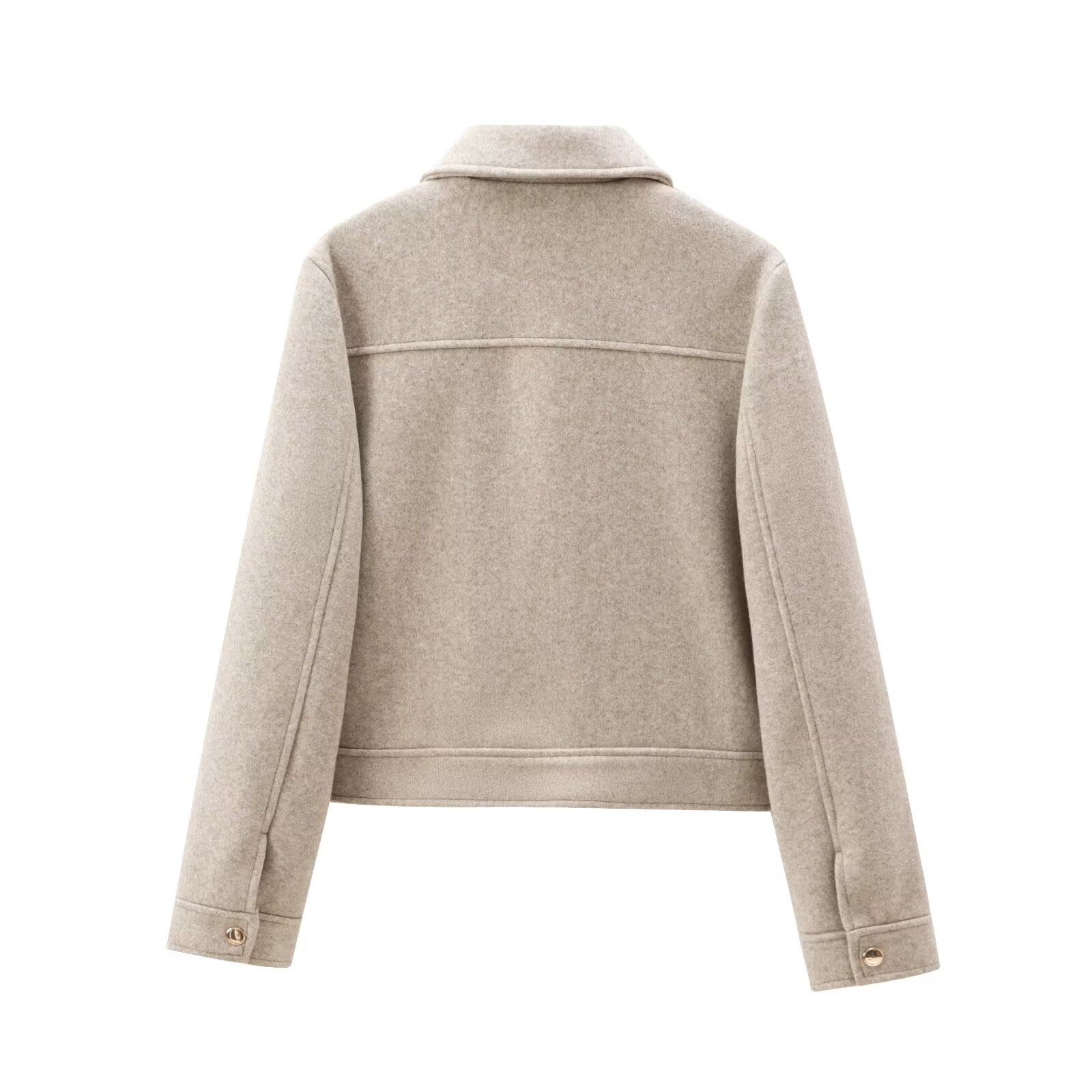 Veste à fermeture éclair pour femme, manteau d'hiver à manches longues avec poches, manteau court de rue élégant pour femme, nouvelle collection