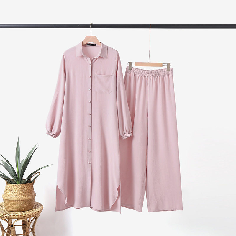 Ensemble de Vêtements Décontractés pour Femme Musulmane, Costume avec Pantalon à Manches sulf, lèvent de Chambre Lents, Nouvelle Collection Printemps Automne 2023