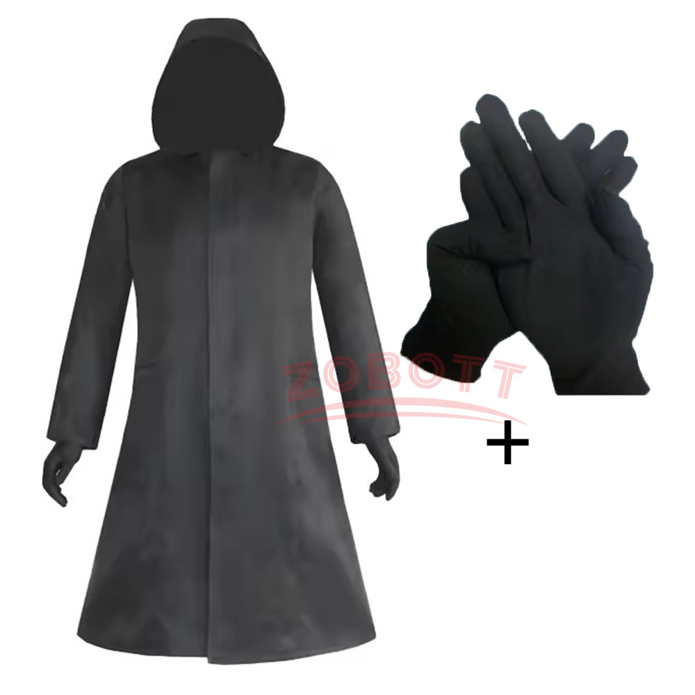 Costume noir de bouffon, tenue de Cosplay, uniforme de travail d'halloween, Costume de spectacle de personnage de jeu de rôle, vêtements de danse moderne
