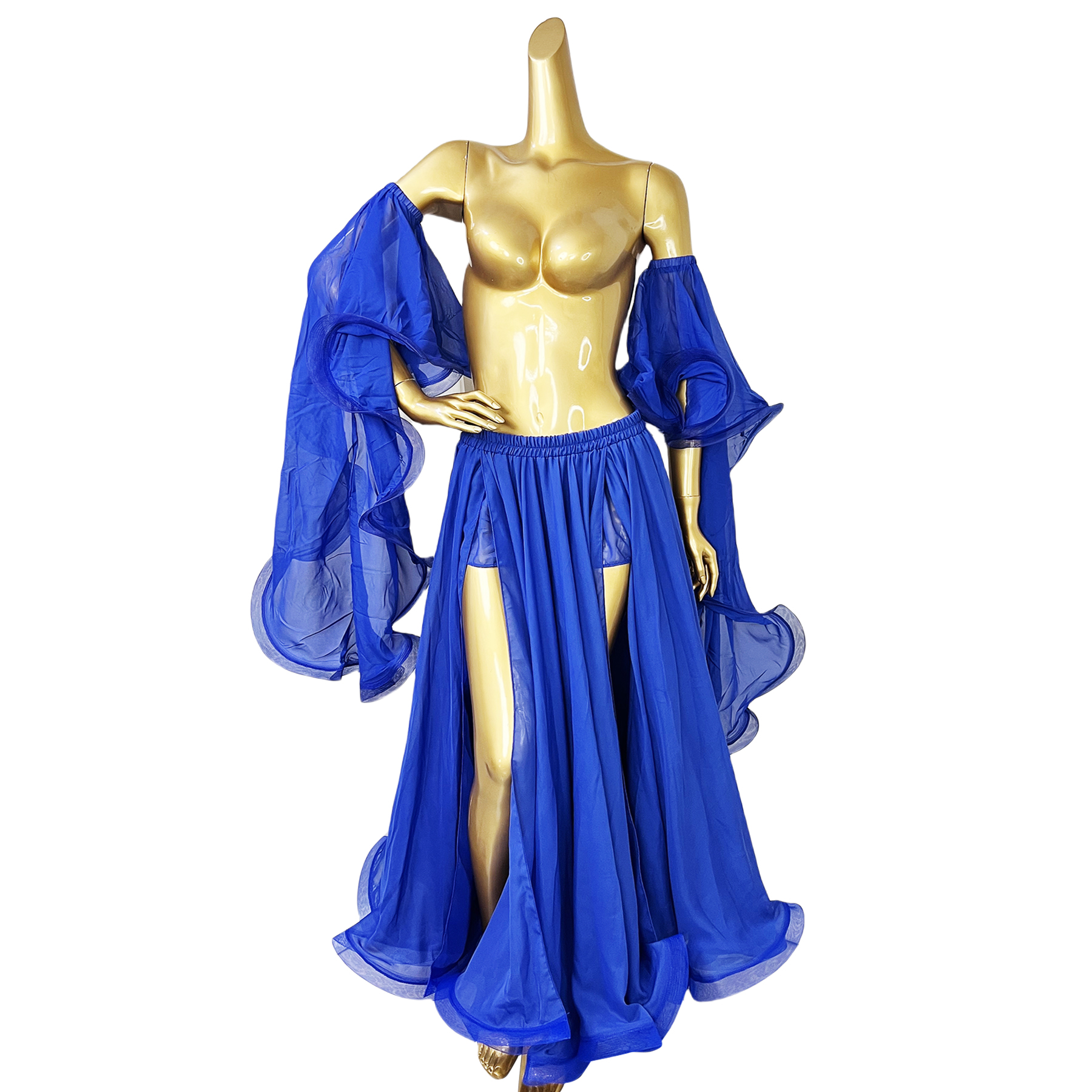 Costume de brevdu Ventre en Mousseline de Soie pour Femme, Brassard, Manches, Jupe, Robe, Accessoire de Performance, Vente en Gros