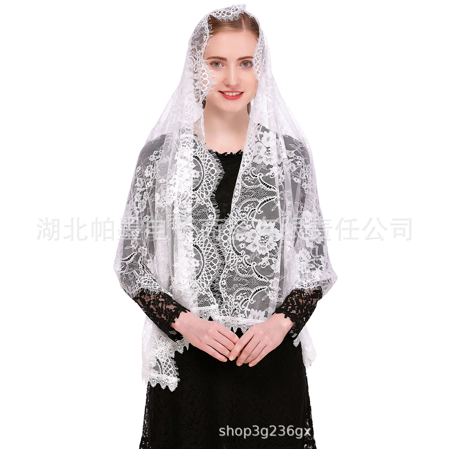 Voile mantille longue en dentelle, respirant, léger et doux pour mariage, cérémonie d'église, mariage musulman, Compatible avec le mariage