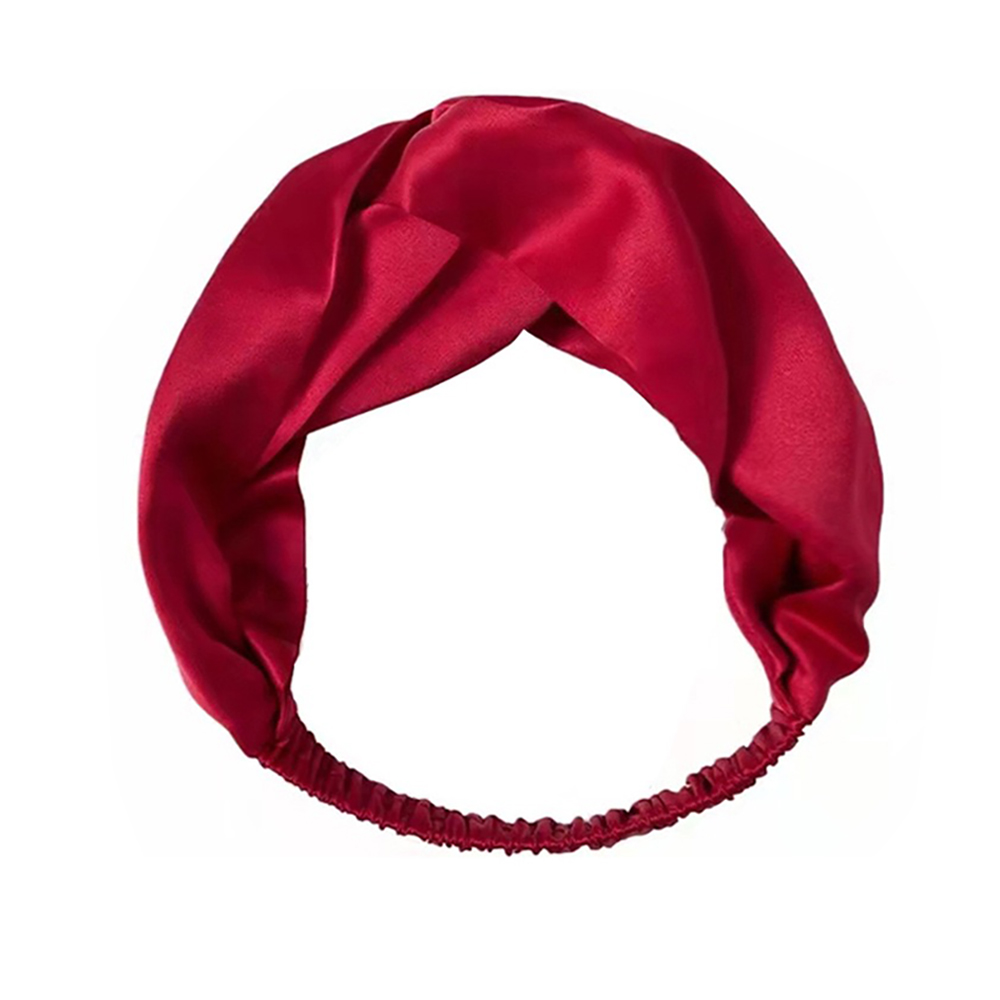 100% naturel mûrier soie bandeau luxe soie élastiques torsadé Turban tête enveloppement Bandana bohème pour les femmes cheveux accessoires