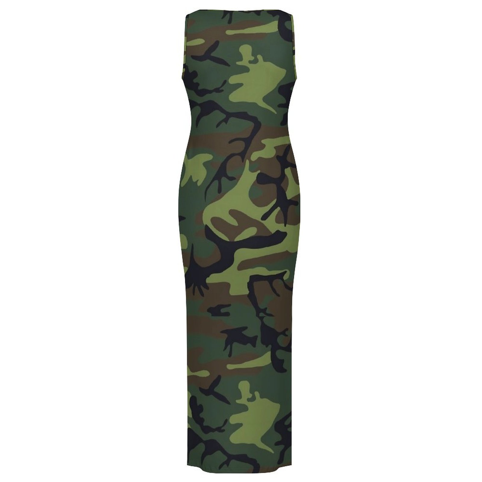 Femmes camouflage robe trapèze robe Streetwear robe moulante été sans manches boîte de nuit Maxi robes graphique grande taille robes