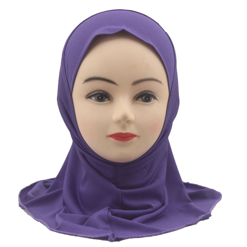 Écharpe de sauna élastique du Moyen-Orient pour filles, document solide, écharpe de prière du Ramadan, chapeau de sauna mignon, châle arabe