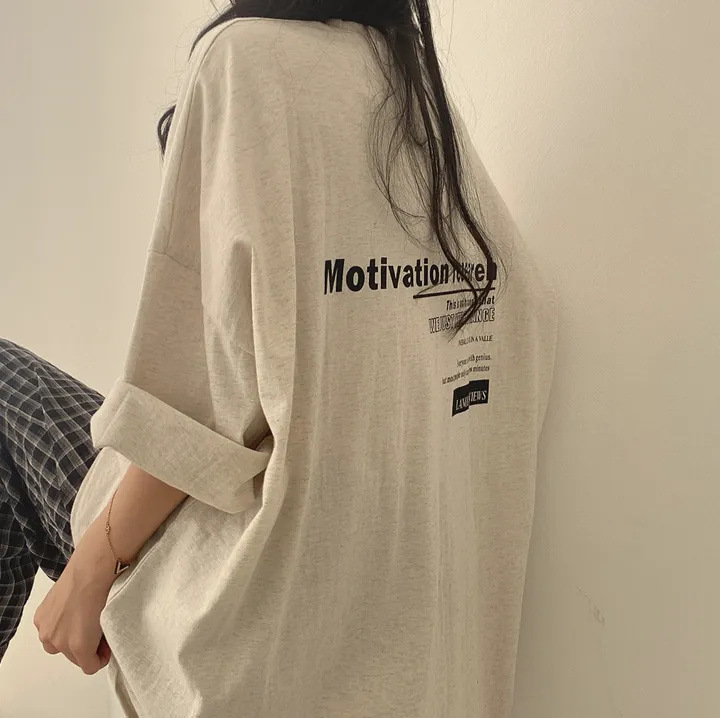 Économie surdimensionnés à demi-manches pour femmes, T-shirt en coton ajusté, Économie Hip Hop, Vêtements d'été, Nouveau