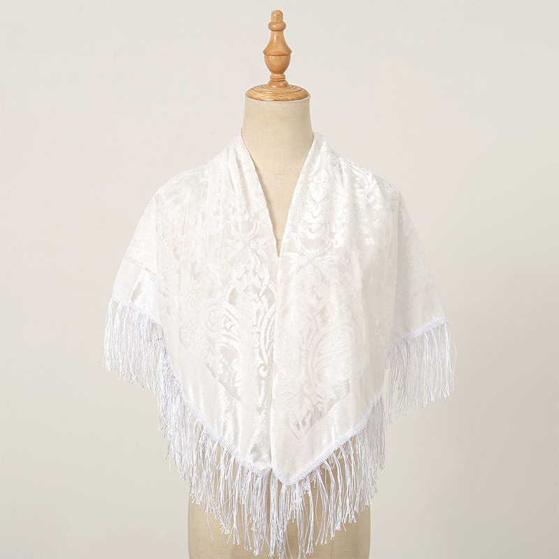 2024 luxe soie broderie fleurs châle glands écharpe pour femmes conception Hijab enveloppes dame foulards foulard Echarpe