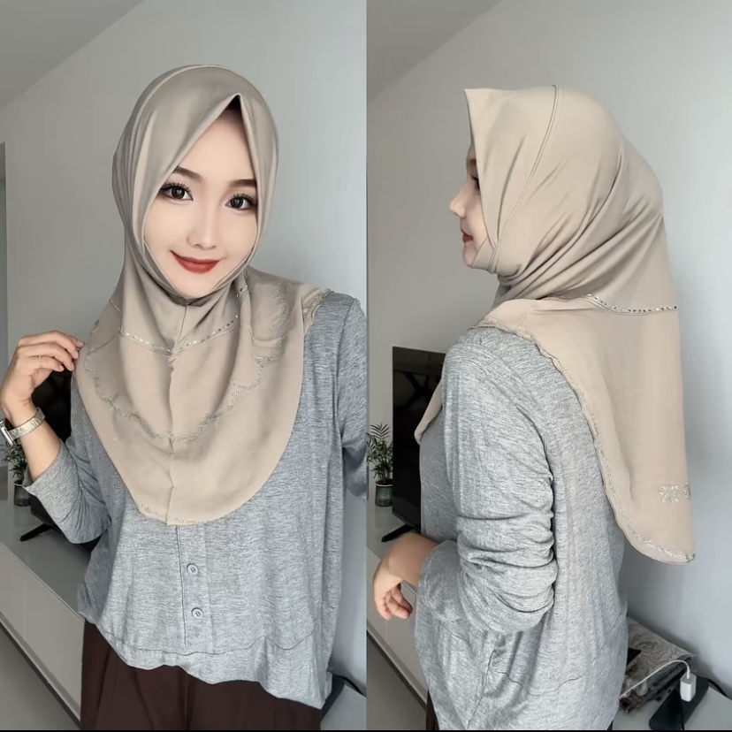 Hijab musulman prêt-à-porter décontracté, nouveau modèle de Dubaï