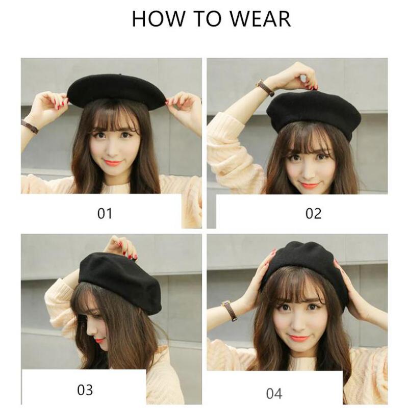 COKK – béret en laine pour femme, chapeau d'hiver, casquette plate, tricot, en cachemire, pour fille, chapeau de peintre, Tocas, 100%