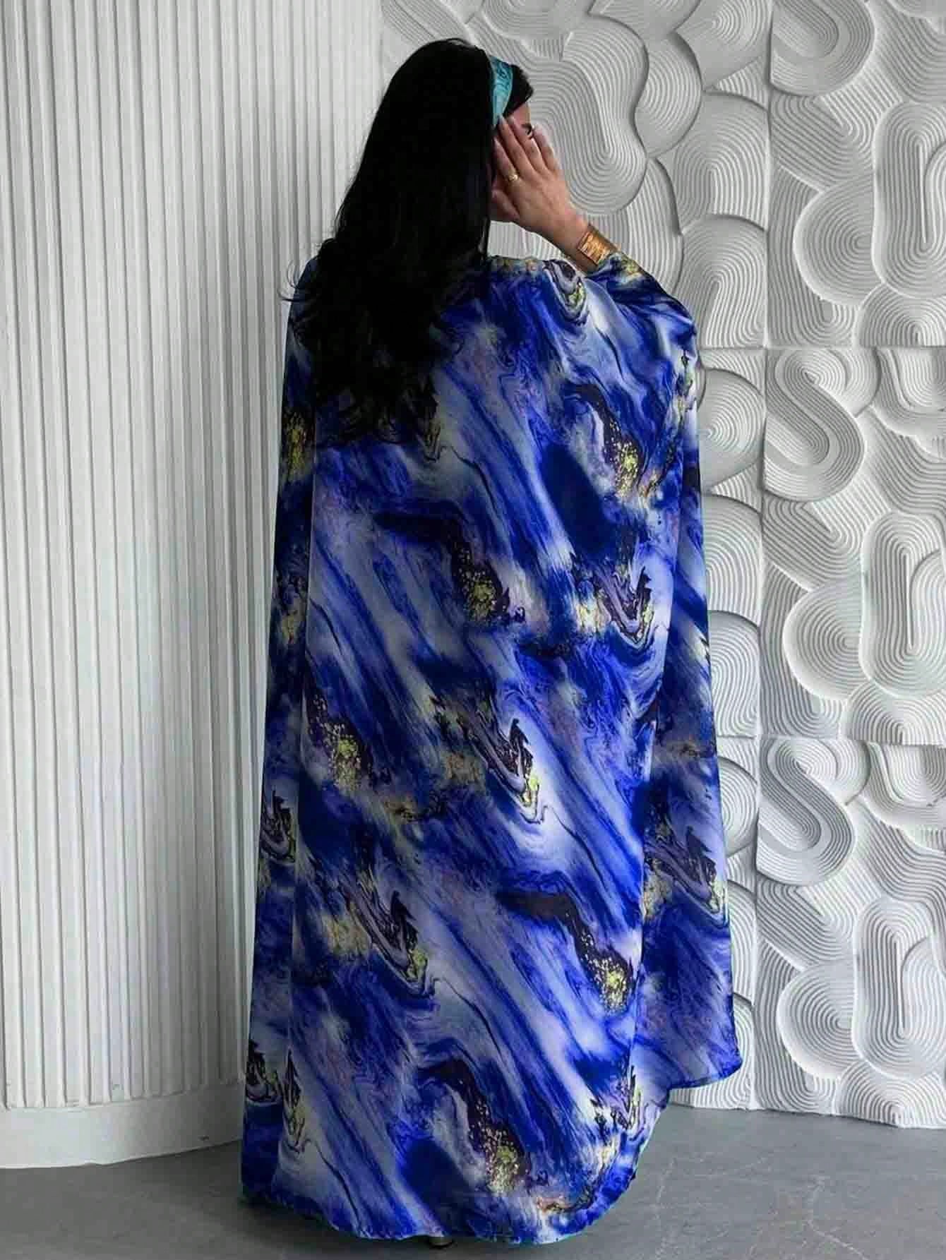 Abayas du Moyen-Orient à manches longues, robes de soirée amples, kaftans élégants, jilbabs pour femmes, abayas islamiques, robes maxi imprimées