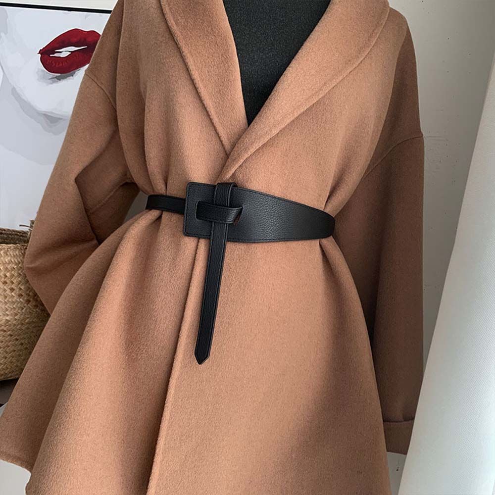 Corset réglable jupe manteau décorations noué mince manteau noué taille sangle en cuir PU ceinture femmes ceintures Corset ceinture