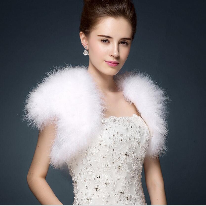 Boléro en plumes d'autruche, gilet vintage en plumes de marabou, étole, accessoires de mariée, robe de mariée, cape de soirée S69