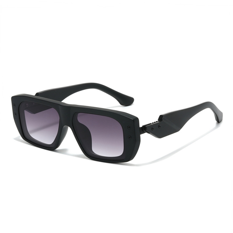Lunettes de soleil carrées de luxe pour hommes, verres plats UV400, lunettes de soleil pour femmes, marque de créateur, tendance, élégance, anti-lumière bleue