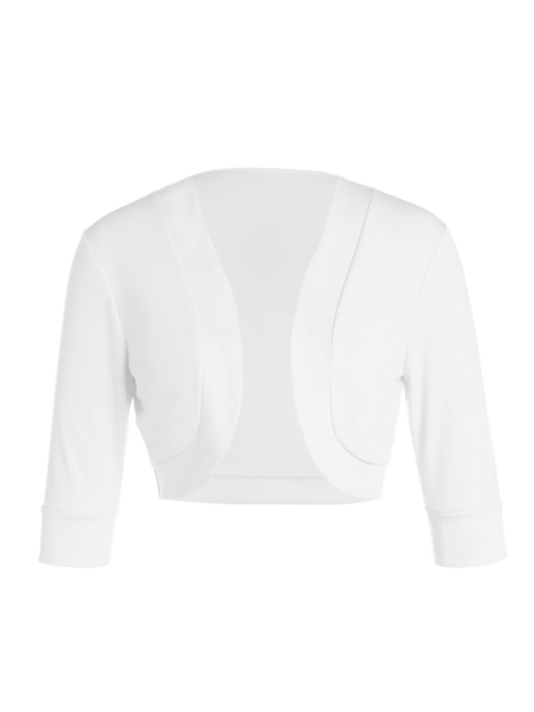 Veste courte à manches longues pour femmes, cardigan monochrome, gilet court, printemps, été, automne
