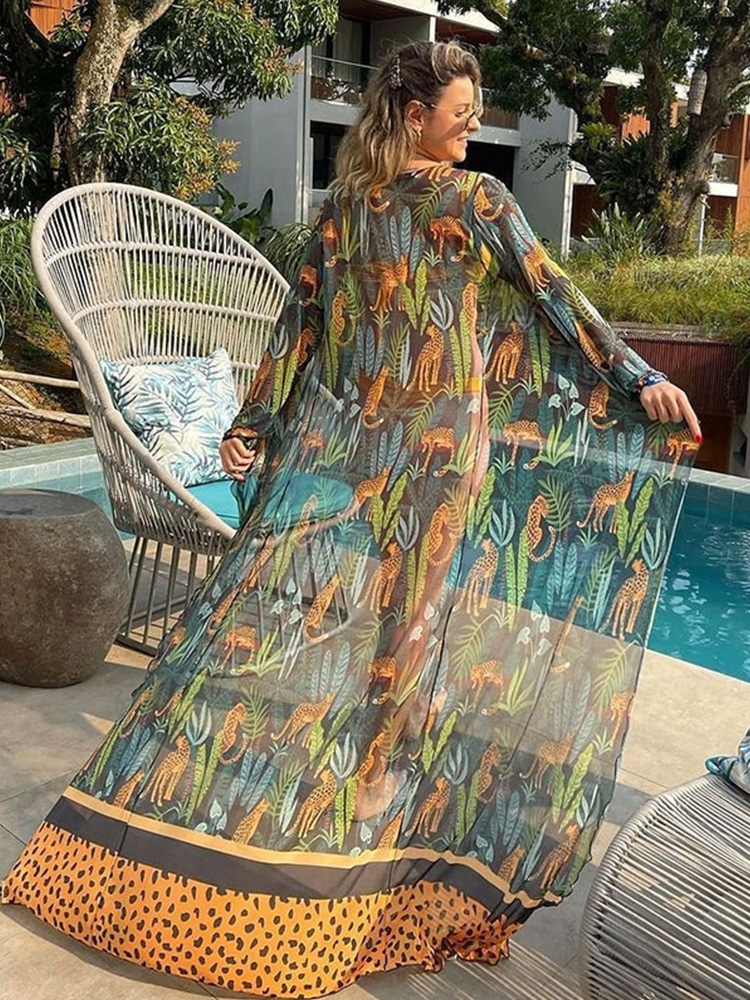 Femmes maillot De Bain couvrir manches caftan Plage tunique Robe Robe De Plage solide blanc coton paréo col haut vêtements De Plage
