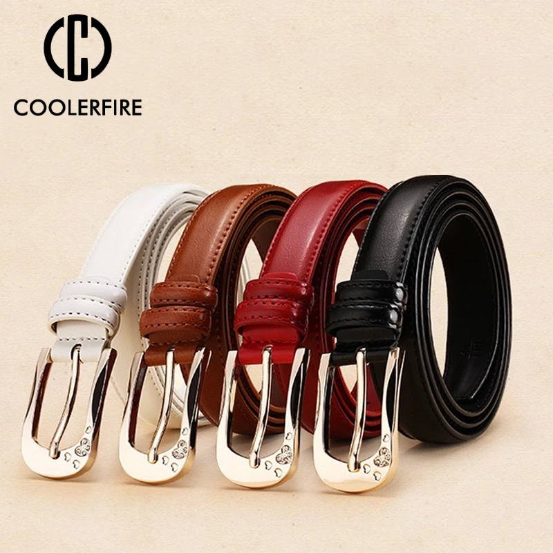 Ceinture décontractée élégante pour femme, ceinture rouge-brun, ceinture féminine, ceinture de créateur tendance pour femme LB018