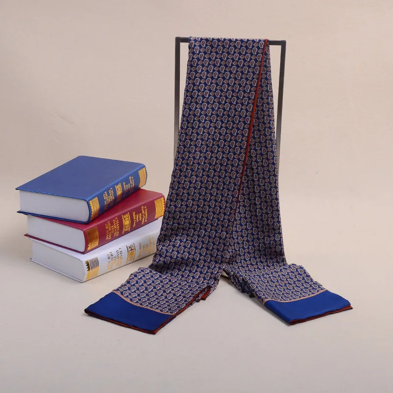 Écharpe double face pour hommes, longue écharpe d'affaires, européenne et américaine, hiver, nouveau