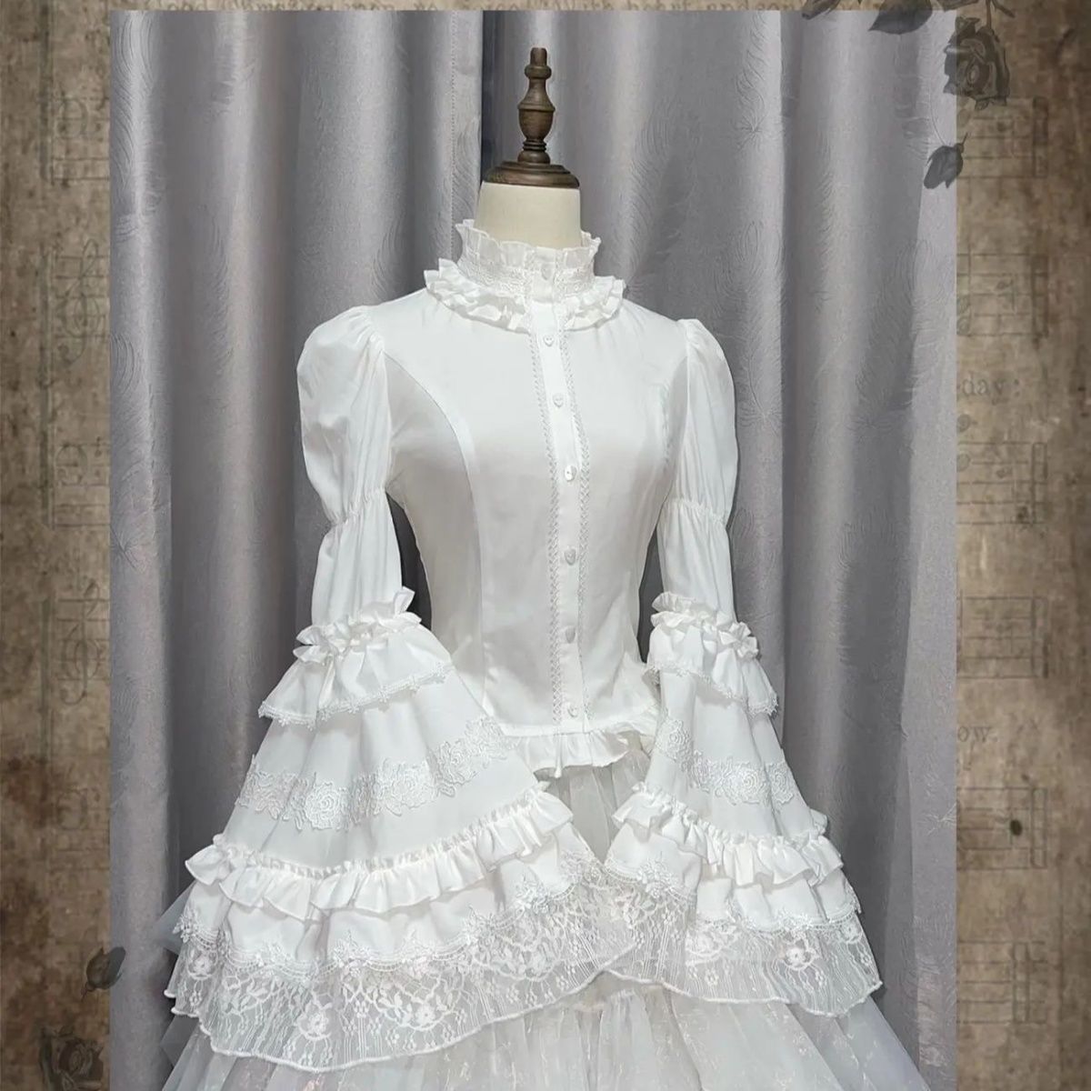 Chemisiers Lolita pour femmes mode Blusas Mujer chemises et chemisiers noirs Blusas Femininas Elegantes Punk gothique Vintage Harajuku