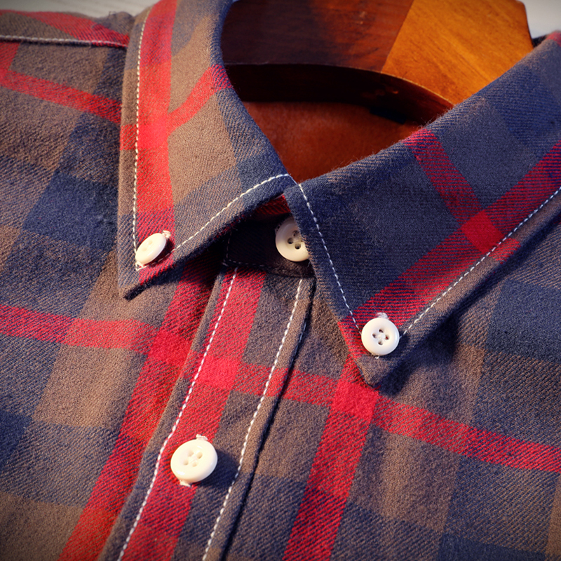 Camisa Masculina hommes Plaid flanelle chemises hommes décontracté automne hiver printemps épais chaud polaire coton à manches longues chemise MCS06