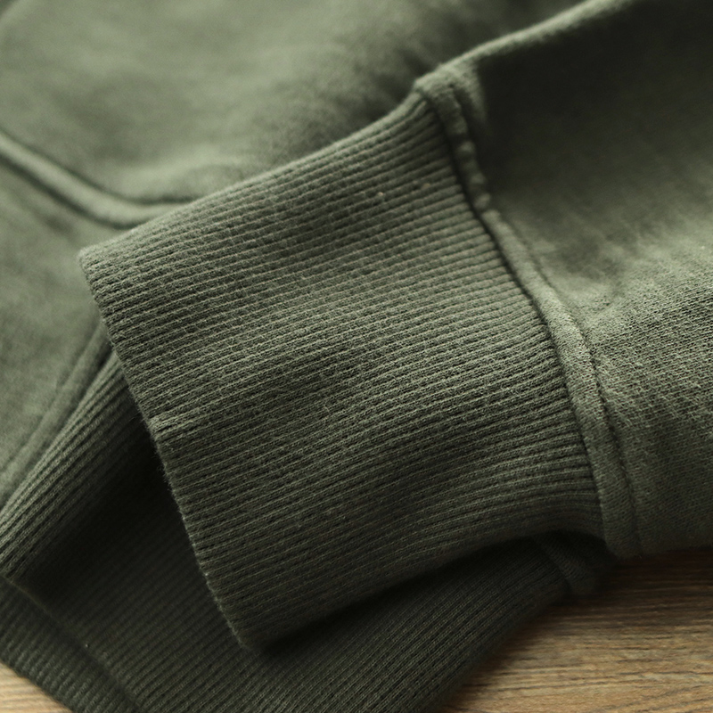 Manteau tricoté en coton pour hommes, sweat-shirt américain rétro lavé vieux sweat à capuche humide chaud en peluche