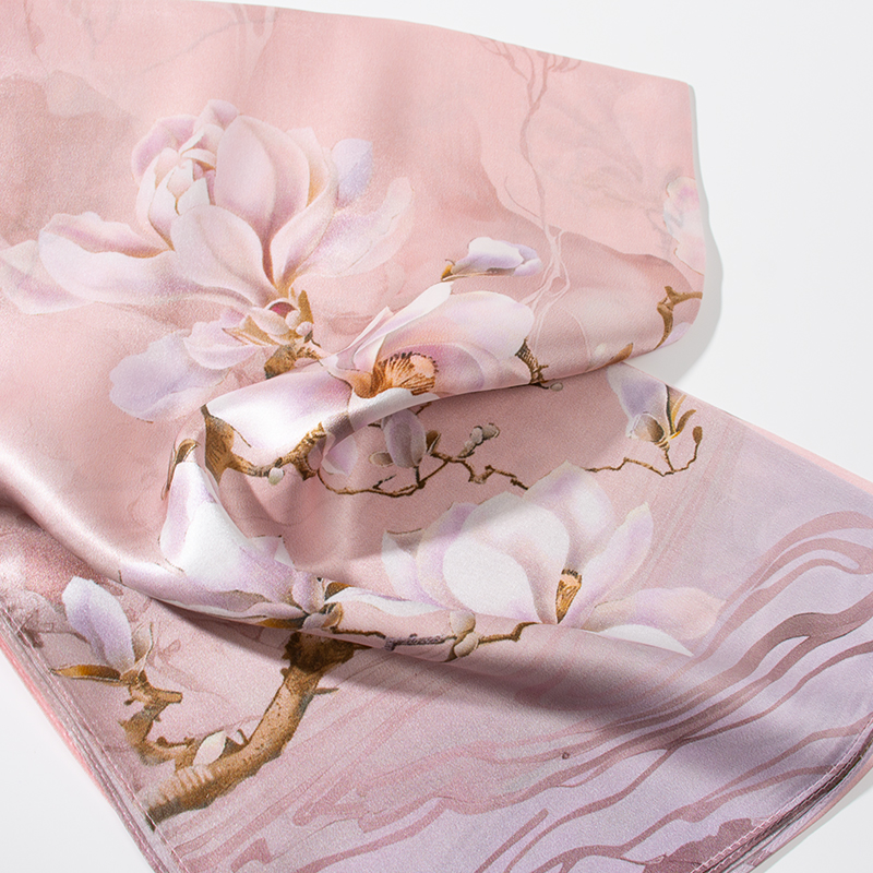 Écharpe en soie pour femmes, châles à fleurs, à la mode, pour voyager, protection solaire, foulards de plage, enveloppes de luxe pour la climatisation