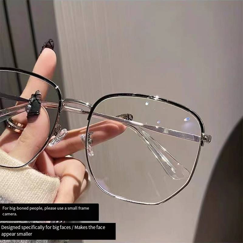 Lunettes à la mode pour hommes et femmes, ultralégères, surdimensionnées, monture carrée en métal, Anti lumière bleue, lentille transparente, lunettes optiques